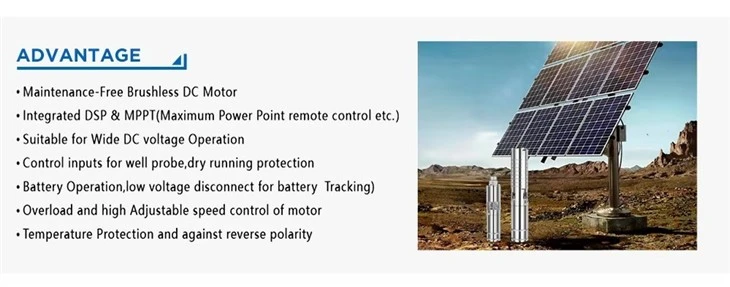 4SD18-70-300-2200-A/D 2200W High Rated Solar Deep Well Submersible Water Pump Ac System factory